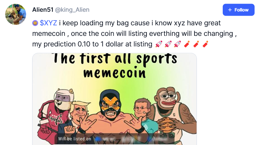 Memecoin Mania يضرب السوق: ترامب يقود التهمة ، يستهدف Xyzverse نمو 30x - 4