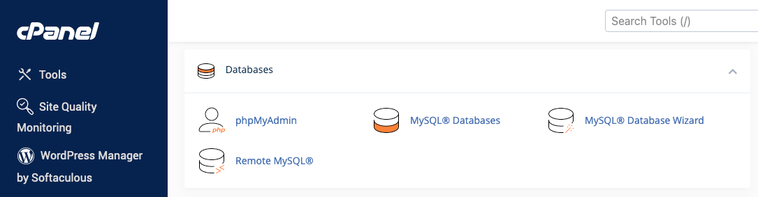 cpanel mysql