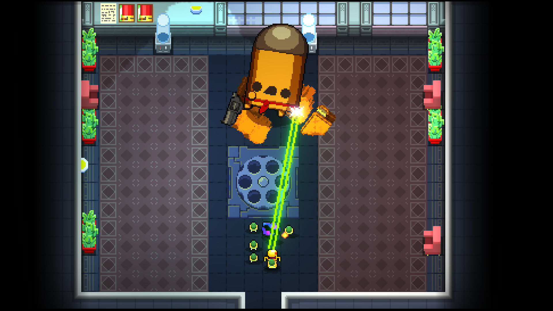 لقطة شاشة من لعبة الفيديو أدخل Gungeon.