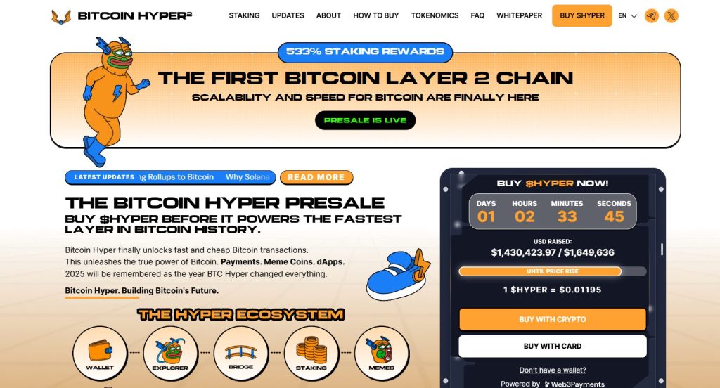 موقع Bitcoin Hyper ($ Hyper) presale.