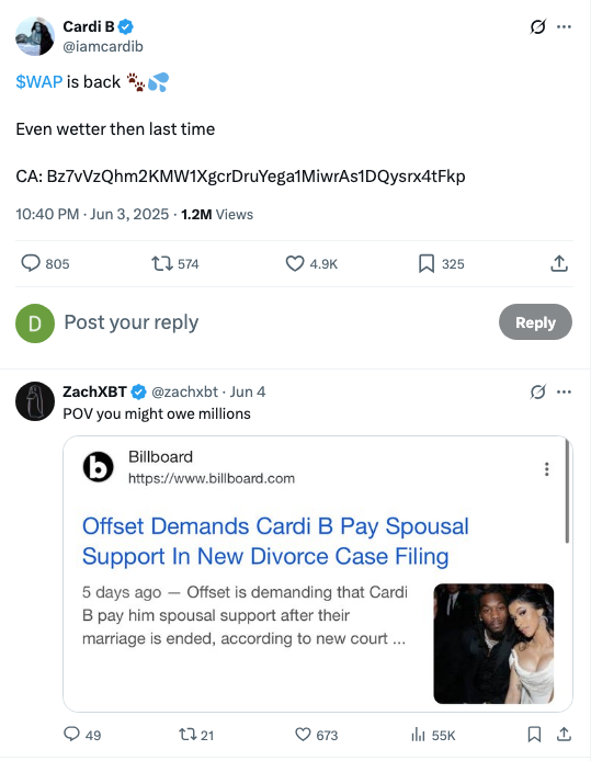 تنتهي مضخة Wap Memecoin Cardi B في سحب سجادة أخرى ... مرة أخرى - 2